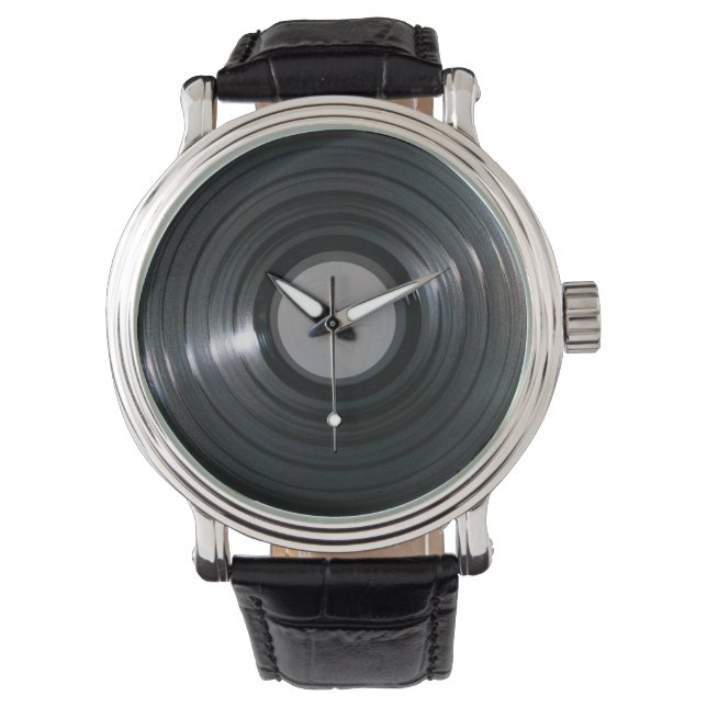 Vinyl LP Record Watch Armbanduhr (Vorderseite)