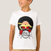 Vinyl music drums T-Shirt (Vorderseite)