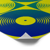 Vinyl music Platten Pop Art Square Poster (Ecke)