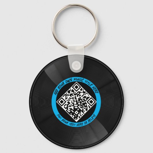 Vinyl | Musician DJ | QR-Code Schlüsselanhänger (Vorderseite)