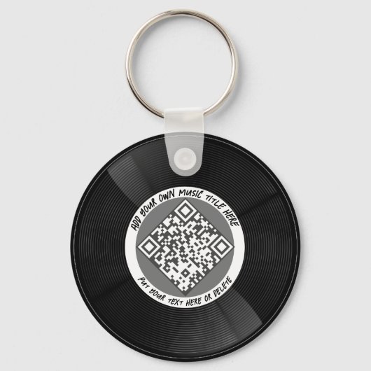 Vinyl | Musician DJ | QR-Code Schlüsselanhänger (Rückseite)