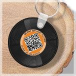 Vinyl | Musician DJ | QR-Code Schlüsselanhänger<br><div class="desc">Mit QR Code Schlüsselanhänger präsentieren wir Ihnen unser individualisierbares Vinyl LP Style - das perfekte Accessoire für die Musik beruflich! Dieser Schlüsselanhänger verfügt über einen schlanken Vinyl LP Rekord in zwei Tönen Orange, zusammen mit einem QR-Code, der mit Ihrer eigenen Musik verknüpft werden kann. Mit unserer "Personalize"-Funktion können Sie Ihren...</div>