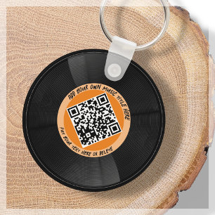 Vinyl   Musician DJ   QR-Code Schlüsselanhänger