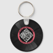 Vinyl | Musician DJ | QR-Code Schlüsselanhänger (Vorderseite)