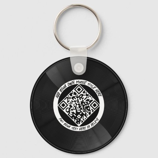 Vinyl | Musician DJ | QR-Code Schlüsselanhänger (Rückseite)