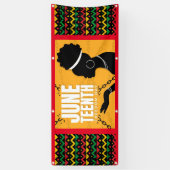 Vinyl Outdoor Banner Juneteenth Feier (Vertikal)