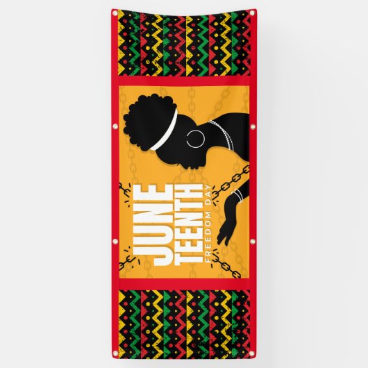 Vinyl Outdoor Banner Juneteenth Feier (Vertikal)