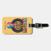 Vinyl Peace Liebe Music Gepäckanhänger (Vorderseite horizontal)