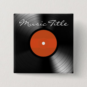 Vinyl Platte Button