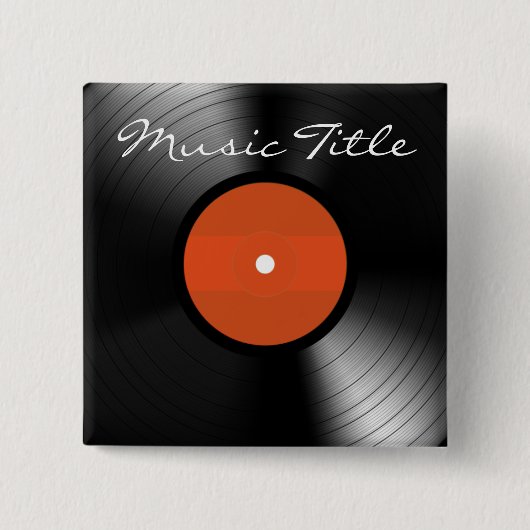 Vinyl Platte Button (Vorderseite)