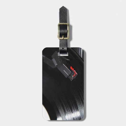 Vinyl Platte Gepäckanhänger (Vorderseite vertikal)