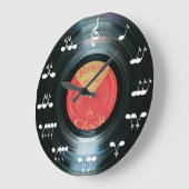 Vinyl Platte Große Wanduhr (Winkel)