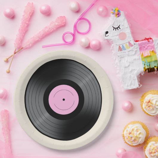 Vinyl Platte Pappteller (Party)