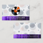 Vinyl Platte | Retro Geometric | Metall Visitenkarte (Vorne/Hinten)