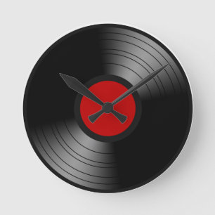 Vinyl Platte Runde Wanduhr