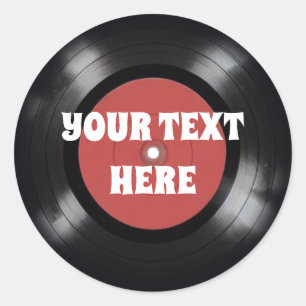 Vinyl Platte Runder Aufkleber