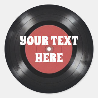 Vinyl Platte Runder Aufkleber