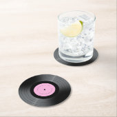 Vinyl Platte Runder Pappuntersetzer (Vor Ort)