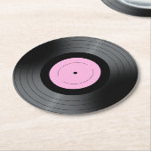 Vinyl Platte Runder Pappuntersetzer (Angewinkelt)