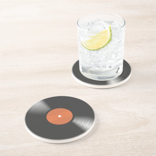 Vinyl Platte Sandstein Untersetzer (Seite)