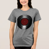 Vinyl Platte Tri-Blend Shirt (Vorderseite)