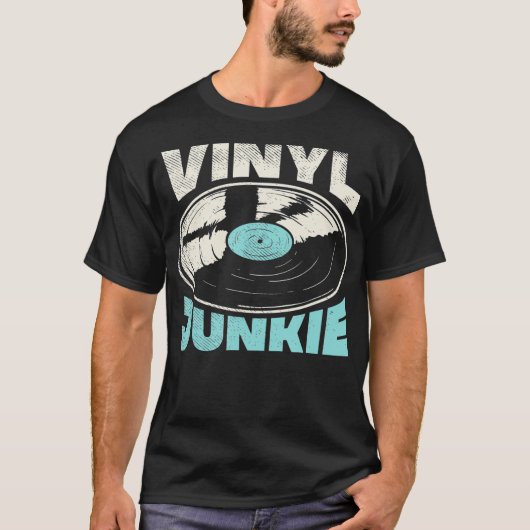 Vinyl Platten Audio Music Record Player LP Retro T-Shirt (Vorderseite)