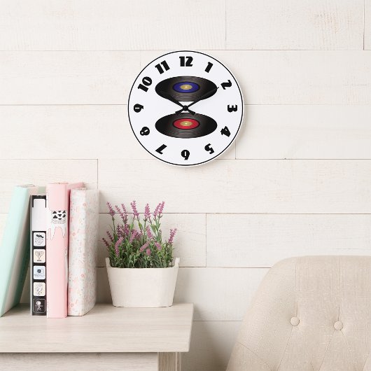 Vinyl Platten Clock Große Wanduhr