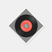 Vinyl Platten Design Paper Napkins Serviette (Ecke)