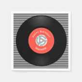 Vinyl Platten Design Paper Napkins Serviette (Vorderseite)