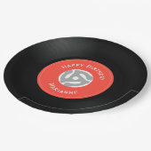 Vinyl Platten Design Paper Teller (Schrägansicht)
