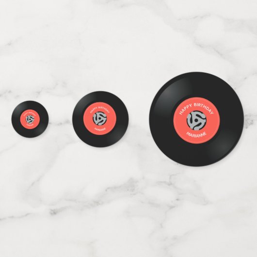 Vinyl Platten Design Table Confetti Konfetti (Rückseiten)