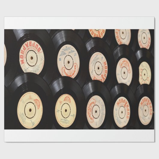 Vinyl-Platten Hintergrund Geschenkpapier (Flach)