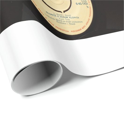 Vinyl-Platten Hintergrund Geschenkpapier (Rolleneckpunkt)