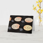 Vinyl-Platten Hintergrund Karte (Gelbe Blume)
