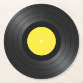 Vinyl Platten Images Round Paper Untersetzer (Vorderseite)
