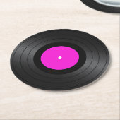 Vinyl Platten Images Round Paper Untersetzer (Angewinkelt)