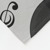 Vinyl-Platten: Muster der Musiknote Fleecedecke (Ecke)
