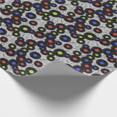 Vinyl-Platten: Muster der Musiknote Geschenkpapier (Ecke)