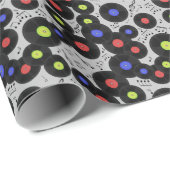 Vinyl-Platten: Muster der Musiknote Geschenkpapier (Rolleneckpunkt)