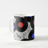 Vinyl-Platten: Muster der Musiknote Kaffeetasse (Vorderseite Links)