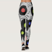 Vinyl-Platten: Muster der Musiknote Leggings (Rückseite)