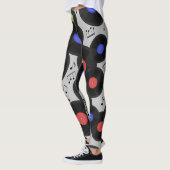 Vinyl-Platten: Muster der Musiknote Leggings (Links)
