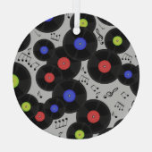 Vinyl-Platten: Muster der Musiknote Ornament Aus Glas (Rückseite)