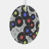 Vinyl-Platten: Muster der Musiknote Ornament Aus Glas (Vorderseite Rechts)