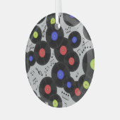 Vinyl-Platten: Muster der Musiknote Ornament Aus Glas (Vorderseite links)