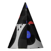 Vinyl-Platten: Muster der Musiknote Partyhütchen (Rückseite)