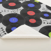 Vinyl-Platten: Muster der Musiknote Sherpadecke (3/4)