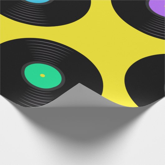 Vinyl-Platten-Muster Geschenkpapier (Ecke)
