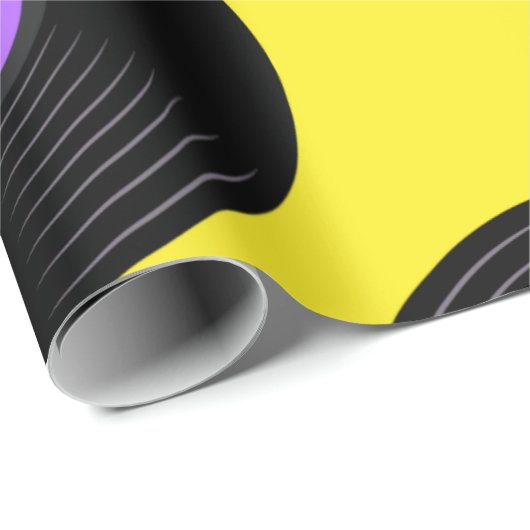 Vinyl-Platten-Muster Geschenkpapier (Rolleneckpunkt)