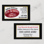 Vinyl Platten Neue und gebrauchte farbenfrohe Fab Visitenkarte (Vorne/Hinten)